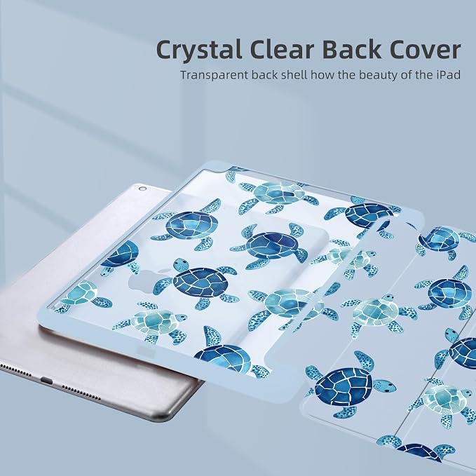 Joyland Leopard Print for iPad 10th Generation Case 10.9 inch 2022/iPad (A16) 11th Gen 11 2025Built-in Pencil Holder with Shockproof Cover Clear Transparent Back Shell Auto Wake/SleepBlack