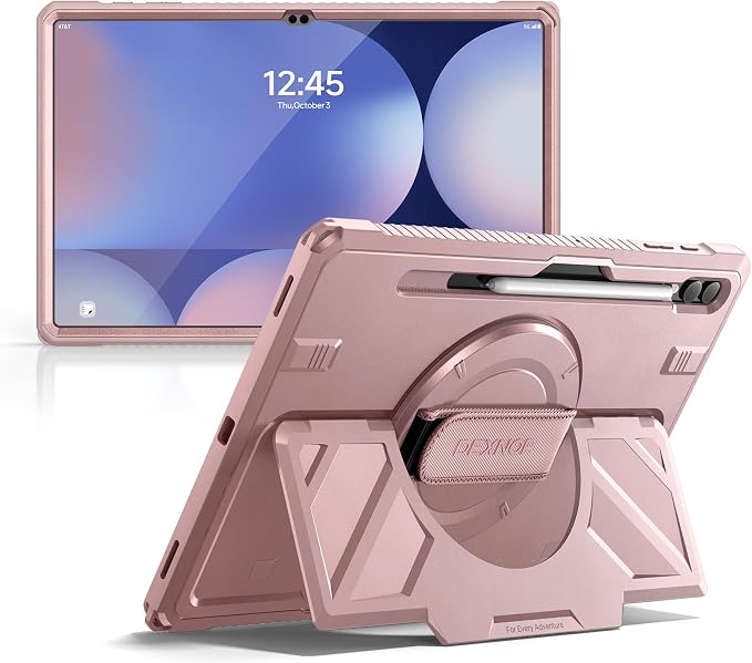 Dexnor Case for Samsung Galaxy Tab A11+/A11 Plus 11 inch 2025 Rugged Protective Case with 360° Rotating Hand Strap &amp Large Steady Stand &amp Screen Protector Shockproof Full-Body Bumper Cover B