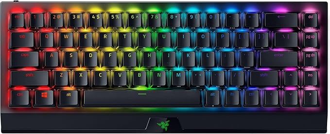 Razer BlackWidow V4 Mini HyperSpeed Wireless Hot Swappable 65% Gaming Keyboard: HyperSpeed Wireless & Bluetooth 5.0 - Orange Switches Tactile & Quiet - Phantom Pudding Keycap - 200 Hr Battery