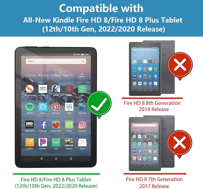 Case for All-New Amazon Kindle Fire HD 8/Fire HD 8 Plus Tablet (12th/10th Generation 2022/2020 Release) - Premium PU Leather Cover with Auto Sleep Wake Bible Verse Jeremiah 29:11