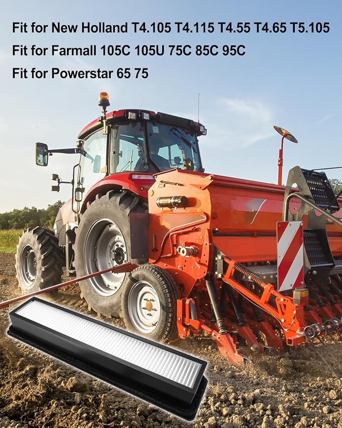 Cab Filter Fit for New Holland T4.105 T4.55 T5.115 Farmall 75C 85C 95C 105C