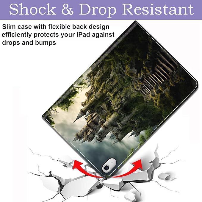Case for iPad (A16) 11th Generation 11 Inch 2025 / iPad 10th Generation 10.9 Inch 2022 Ultra-Thin Multi-Angle Protective Cover with Auto Sleep/Wake A Dark Horse