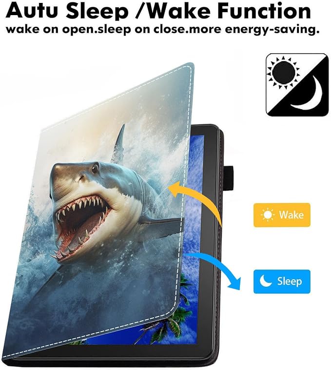 Case for Amazon Kindle Fire HD 8/Fire HD 8 Plus Tablet (12th/10th Generation 2024/2022/2020 Release) Slim PU Leather Cover with Card Slot &amp Auto Wake/Sleep African American Women
