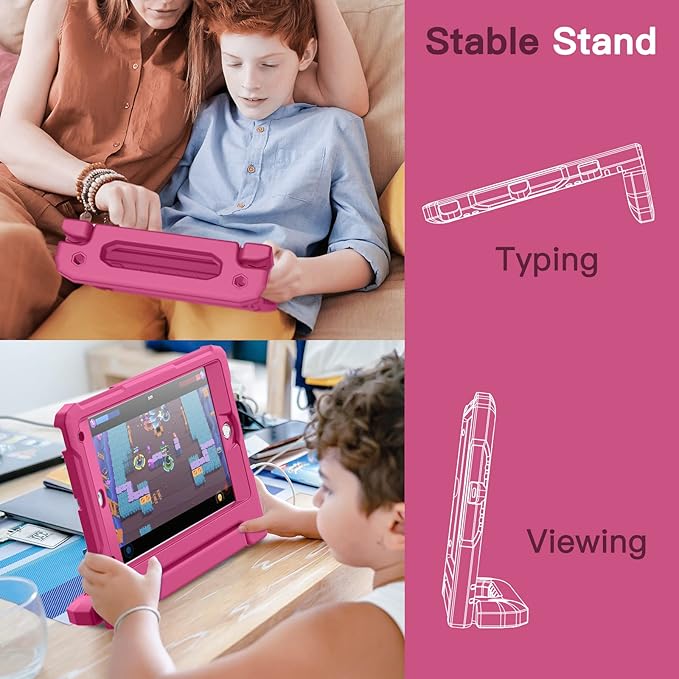 JETech Kids Case for iPad mini 5/4/3/2/1 Black | For iPad mini 7.9 (2019/2015/2014/2013/2012) Built-in Screen Protector 360 Handle Stand Shockproof Kid-Friendly
