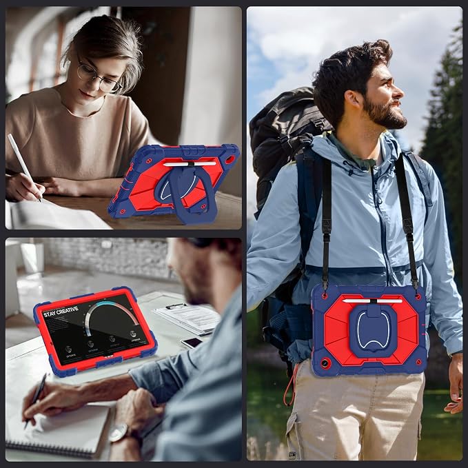 Auizotl Case for Samsung Galaxy Tab A11+/A9+ Plus 11 Inch with Screen Protector/Rotating Stand/Pen HolderMilitary Grade Shockproof Cover for Galaxy Tab A11 Plus /A9 Plus CasesBlack