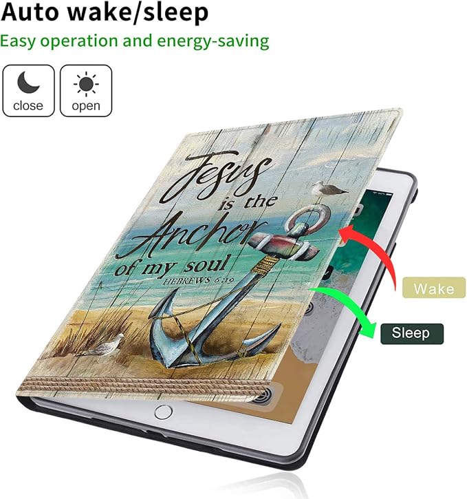 Compatible for iPad Air 13 inch Case (M3 2025 /M2 2024)/Pro 12.9 inch (6th/5th/4th/3rd 2022/2021/2020/2018)Adjustable Stand Protect CoverAnchor Christian