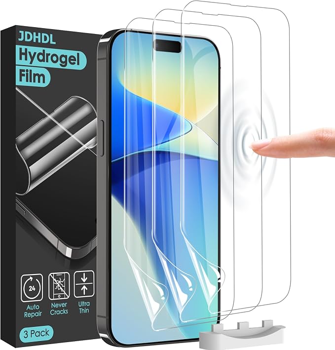 3 Pack Flexible Film Screen Protector for iPhone 12 Pro Max Non-breakable Soft TPU Hydrogel Film for iPhone 12 Pro Max Screen Protector Film (NOT Glass)