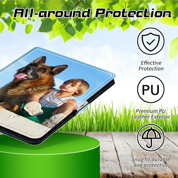 for Walmart Onn 10.1 2024 Onn 10.1 Gen 4 Universal Tablet Case 360 Degree Rotating Kickstand Protective Stand Case with Multiple Viewing PU Leather Shell Case Black Book Cat