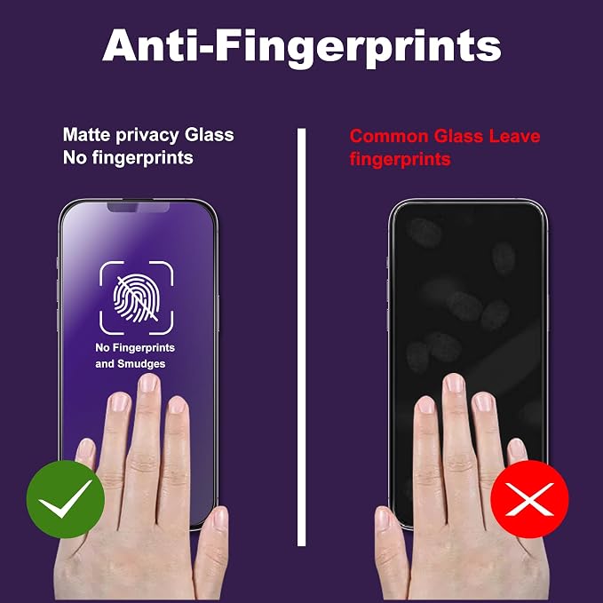 [2-Pack Matte Tempered Glass Screen Protector for iPhone 15 Pro Max Anti-Fingerprint &amp Oil Resistant Smooth as Silk 9H Hardness Bubble-Free Case Friendly 6.7-Inch