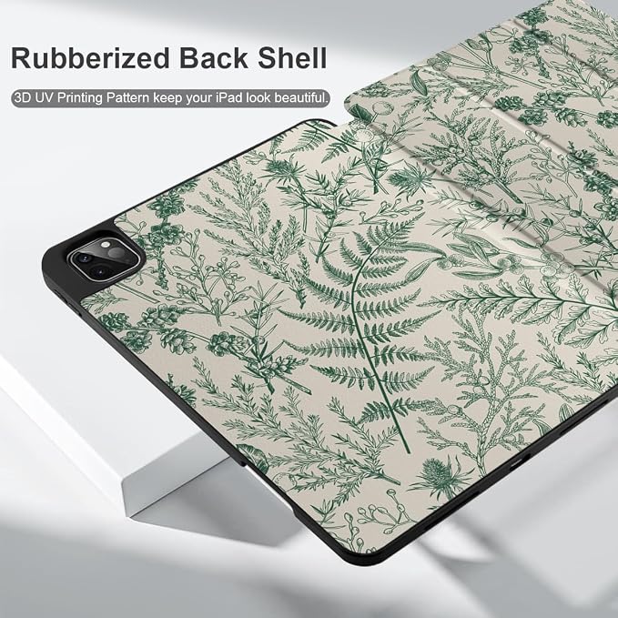Case for iPad Pro 12.9 inch 6th Generation 2022 Built-in Pencil Holder + Trifold Stand + Auto Wake/Sleep + Protective Cover for iPad Pro 12.9 5th/4th/3rd Gen- Bear