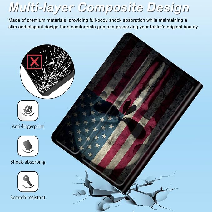 for 6 Kindle 2024 and 2022 (11th Generation) Case Slim Lightweight Smart Cover Case with Auto-Wake/Sleep for Kindle 2024Beach Starfish