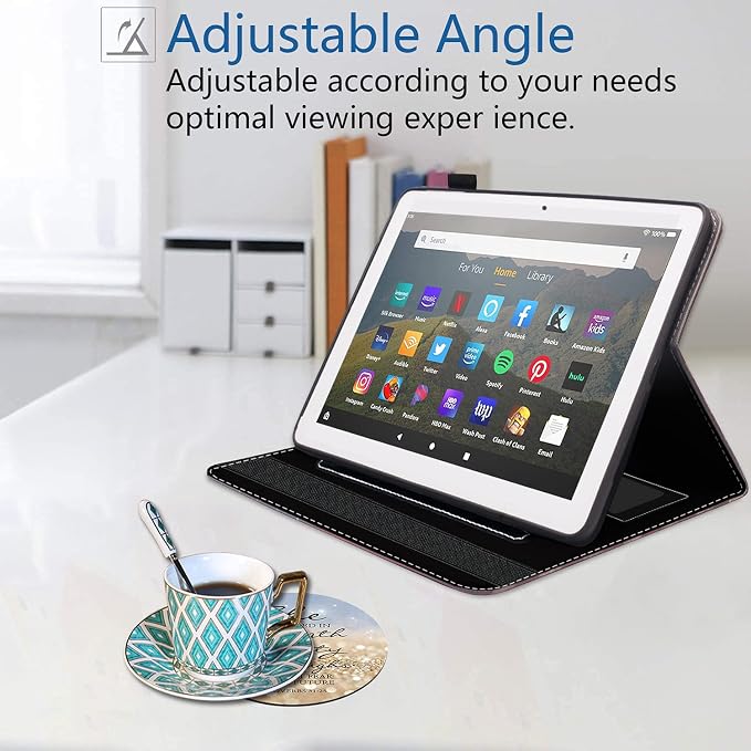 Case for All-New Amazon Kindle Fire HD 8/Fire HD 8 Plus Tablet (12th/10th Generation 2022/2020 Release) - Premium PU Leather Cover with Auto Sleep Wake Bible Verse Jeremiah 29:11