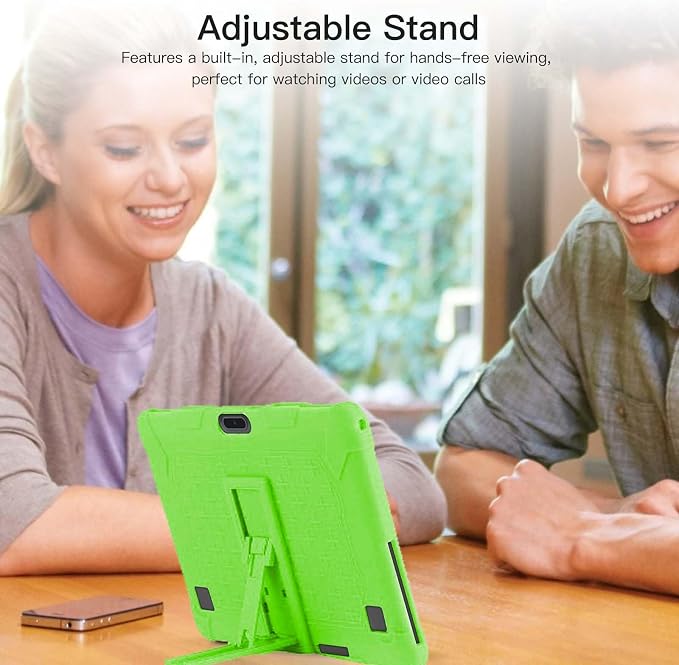 Case for ZZB ZB10 / JUNYANG Tablet 10.1 inchSoft Silicone Protector CoverKids FriendlyAdjustable Stand Tablet Cover4 Corners Thicken ShockproofBlack