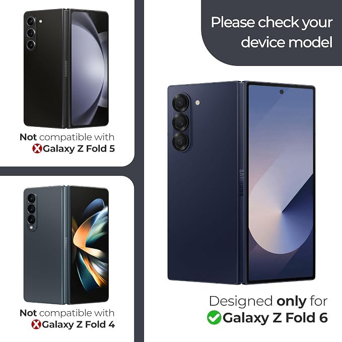 ArmorSuit 2+2 Pack for Samsung Galaxy Z Fold 6 Screen Protector Case Friendly MilitaryShield HD Clear Film - Made in USA