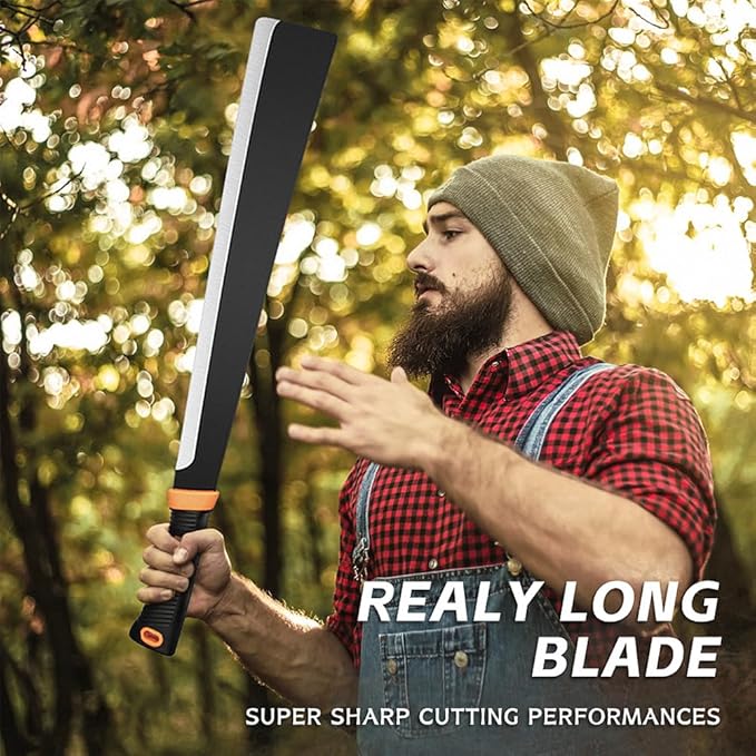 Billhook Sickle Machete for Yard Work Cutting Trees Heavy Duty machetes Mexicanos de Trabajo Best Machete Camping,Gardening Machete,Land Management,Hunting and Outdoor.