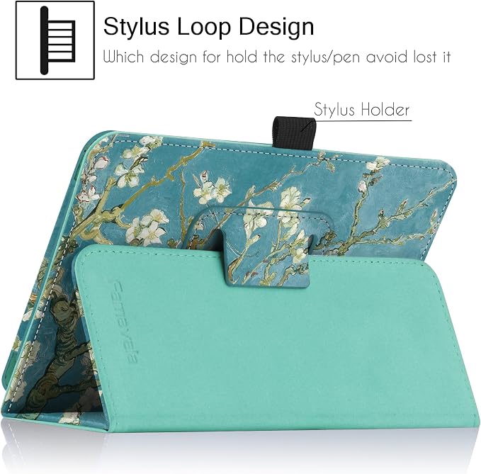 Folio Case Cover for 7-Inch Fire 7 Tablet (12th Generation 2022 Release) Not Fit for Previous 7th/9th Genration (Blugaxy)