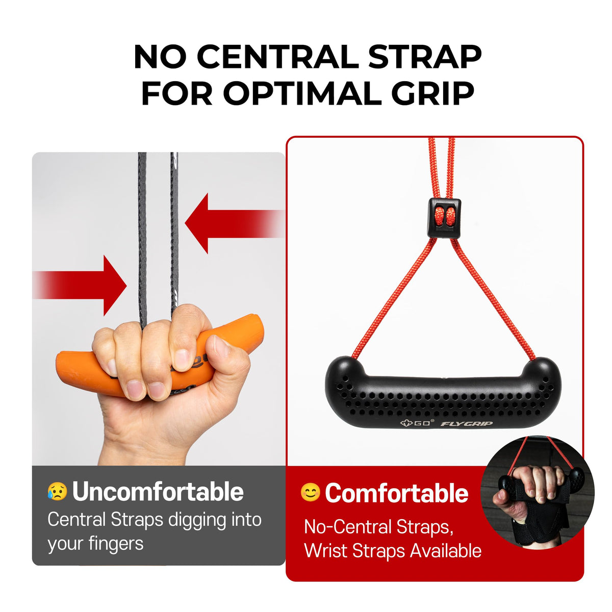 GD Fly Grip Pull Up Handles LAT Pull Down Attachments Nuetral Grip Cable