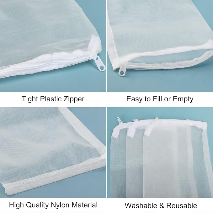 Segarty Aquarium Filter Bags High Flow, 10 Pack 0.15mm Mesh Bag 7.7 x 6 Inch