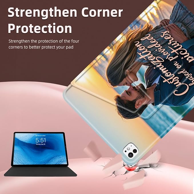 for iPad 10th Generation Case 360 Degree Rotating Stand Cover Multi Angle Viewing Auto Sleep/Wake American Flag Eagle Leather Case for iPad (A16) 11th Generation 11 Inch 2025