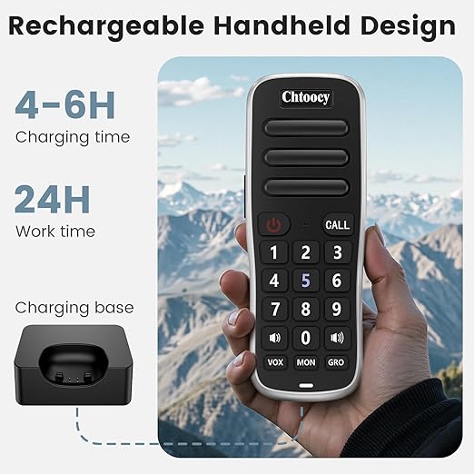 Intercoms Wireless for Home, 1 Mile Long Range for House Business Office, Handheld Room to Room Communication System, Rechargeable Loud & Clear 10-Channel Anti-Interference Intercom System