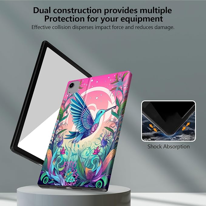 for iPad Air 13 Inch Case (M3/M2-2025/2024 Release) Slim iPad 13 Protective Case with Stand Hard Back Shell for iPad Air 13 Auto Wake/Sleep 1776 American Flag with Bullets