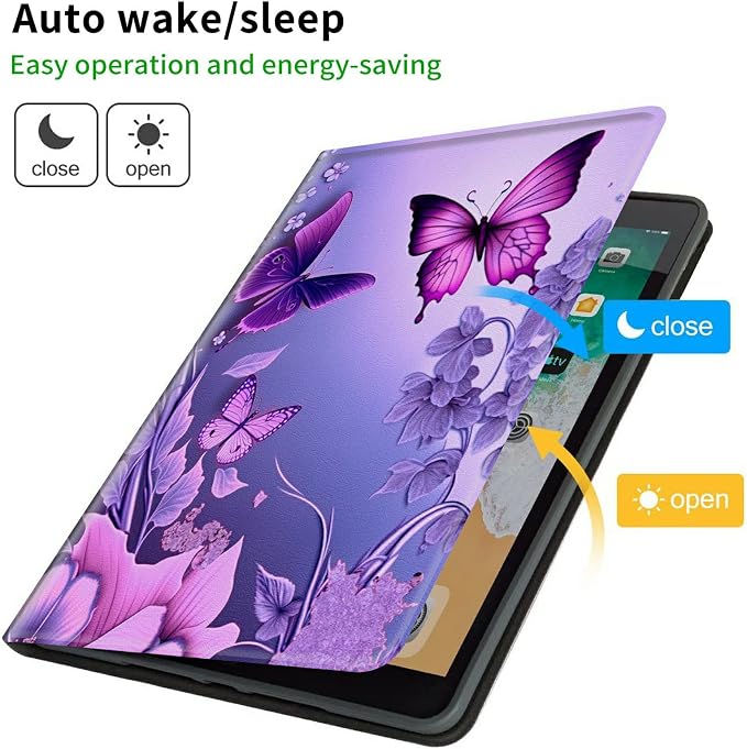 Case for Samsung Galaxy Tab A9 Plus 2023/A11 Plus 2025 11 inch Lightweight Protective PU Leather Smart Stand Cover with Auto Wake Sleep Tablet Case Cover - American Flag &amp Fish