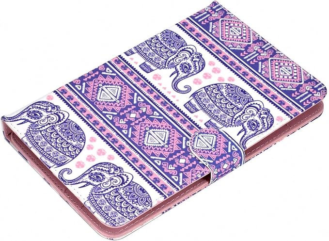 Universal 7 Inch Tablet Case Techcircle Ultra Slim Lightweight PU Leather Stand Folio Flip Wallet Protective Shell Case [Card Slots] [Magnetic Closure] for All 7 Android Tablet PC Cherry Blossom