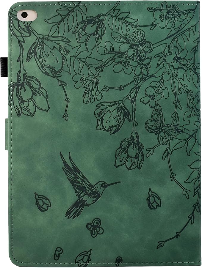 Case for iPad 9th/8th/7th Generation iPad 10.2 Case (2021/2020/2019 Model iPad 9/8/7 Case) PU Leather Folio Folding Stand Cover for iPad 10.2 inch Auto Wake/Sleep Hummingbird