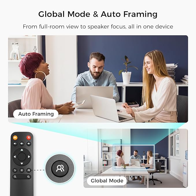NEARITY V30S 4K Video Conference Camera with Microphone, 120° FOV/3X Digital Zoom, All in One Conference Room Webcam, Dual Mics, Video Conferencing System for Business Meetings/Smartboard
