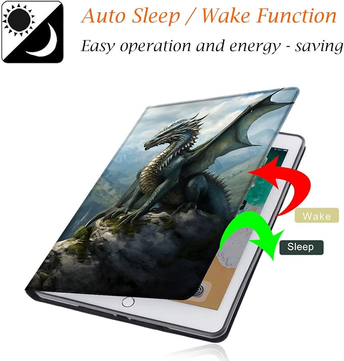 Case for Samsung Galaxy Tab A9 Plus 11 2023 Multi-Viewing Angles with Automatic Sleep/Wake Function for Samsung Galaxy A9+Tablet (SM-X210/X216/X218) American Flag Wolf