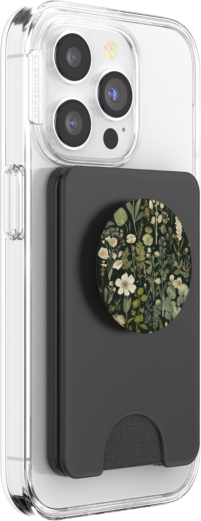 Olive Green Boho Botanical Wildflowers PopSockets Adhesive PopGrip