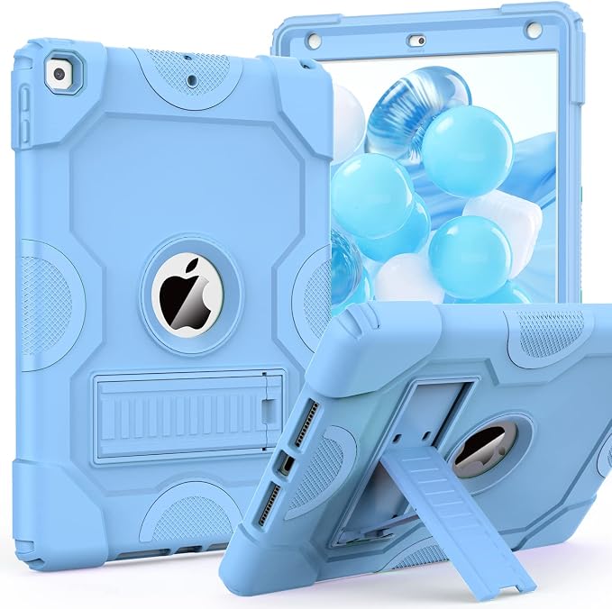 ZoneFoker for iPad 9th Generation Case iPad 8th 7th Generation Case iPad 10.2 Inch 2021/2020/2019 Case Heavy Duty Rugged Shockproof Protective Cover with Kickstand Black