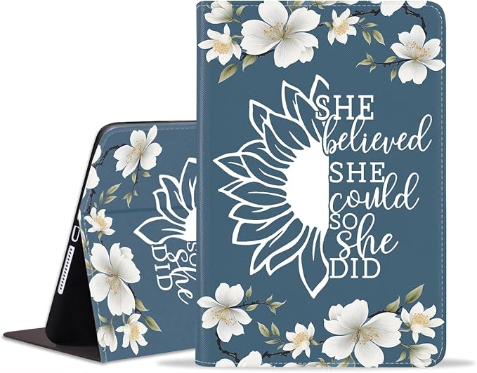 Case for iPad (A16) 11th Generation 11 Inch 2025 iPad 10th Generation 10.9 Inch 2022 Adjustable Stand Auto Wake/Sleep Smart Leather Case African American Black Girl