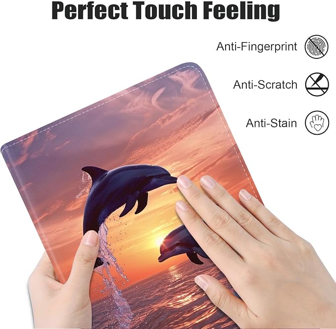 Case for Samsung Galaxy Tab S10 Plus 2024/ S9 Plus/ S9 FE Plus 5G 12.4 Inch 2023 Premium PU Leather Stand Folio Cover with Auto Sleep/Wake Abstract Colorful Dog