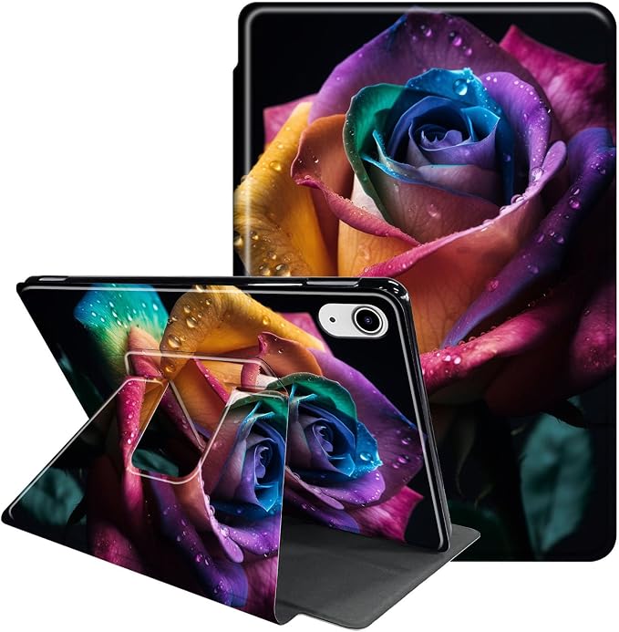 for iPad 9th Generation Case (2021)/8th Gen (2020)/ 7th Gen (2019) 10.2 Inch-360 Degree Rotating Multi-Angle Viewing Protective Cover with Auto Sleep/Wake-Art Mandala Flower