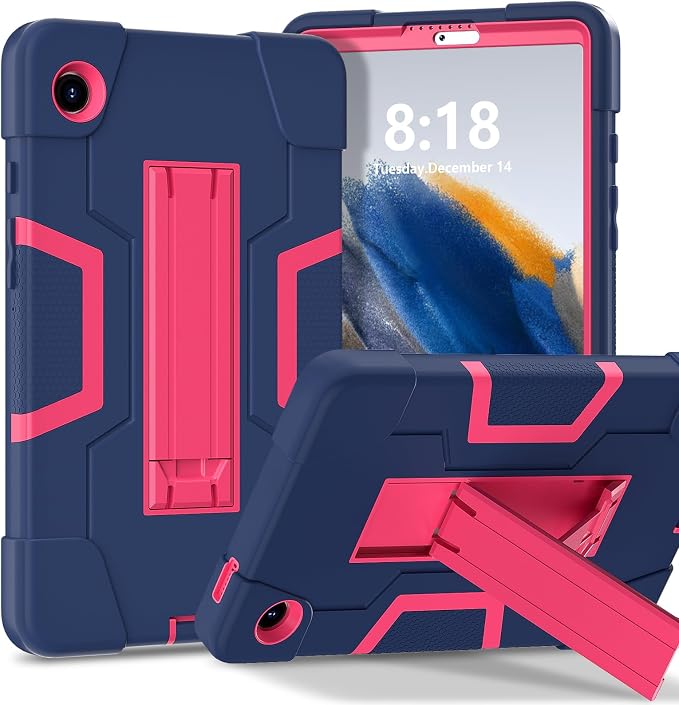 case for Galaxy Tab A9 8.7 2023 Case Hard PC Soft Silicone Kickstand Rugged Heavy Duty High Impact Protective Case for Samsung Galaxy Tab A9 8.7 Inch 2023 SM-X110 SM-X115 Black