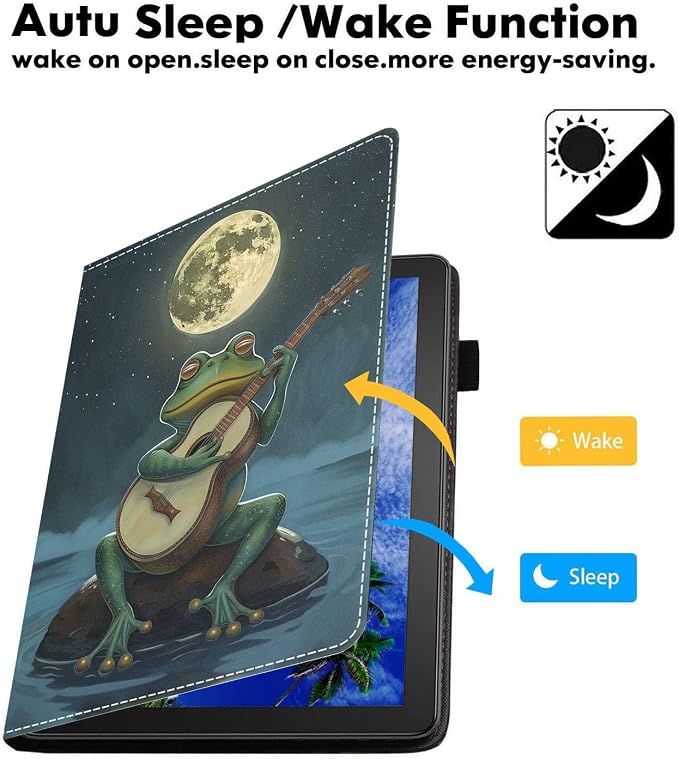 Case for Amazon Fire HD 10 Tablet (9th/7th Generation 2019/2017 Release) Slim PU Leather Cover with Card Slot &amp Auto Wake/Sleep for Fire 10.1 Tablet African American Girl
