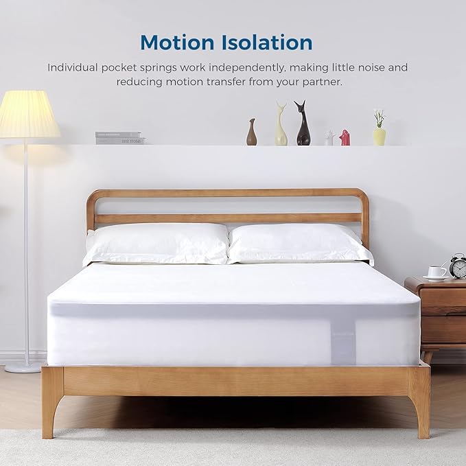 Inofia Queen Mattress 12 inch - Hybrid Queen Size Mattresses Cool Bed with Waterproof Mattress Protector Included, Medium Firm Feel, Motion Isolation, 101 Nights Trial