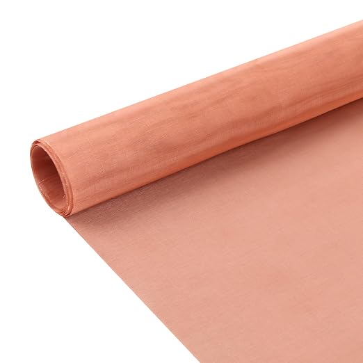 Copper Mesh Screen, 11.8" x 118", 40 Mesh, 99.9% Pure Copper, Woven Wire