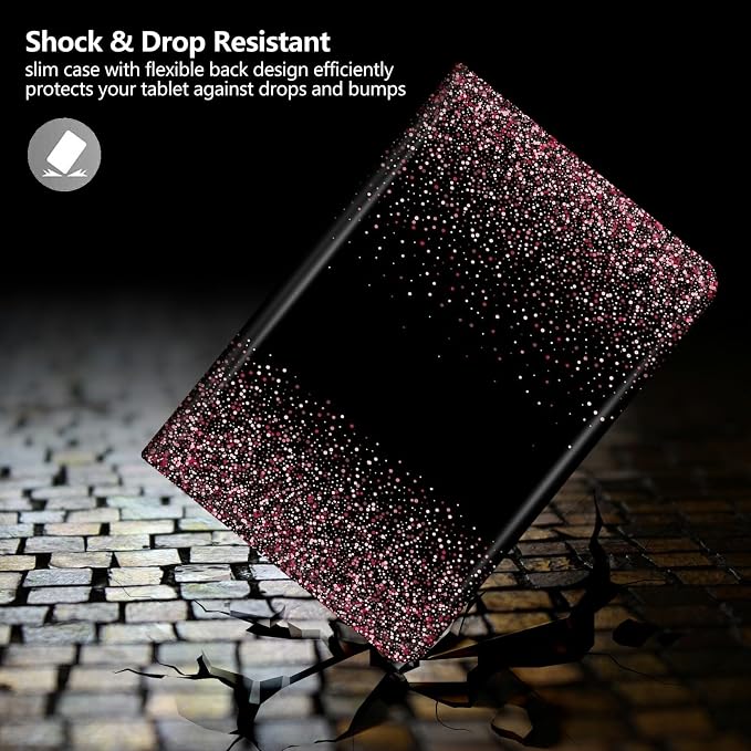 Case for Fire 7 Tablet &amp Fire 7 Kids (12th Gen 2022 Release) - Slim PU Leather Protective Smart Cover with Auto Sleep/Wake &amp Multi-Angle StandBlue Dandelion