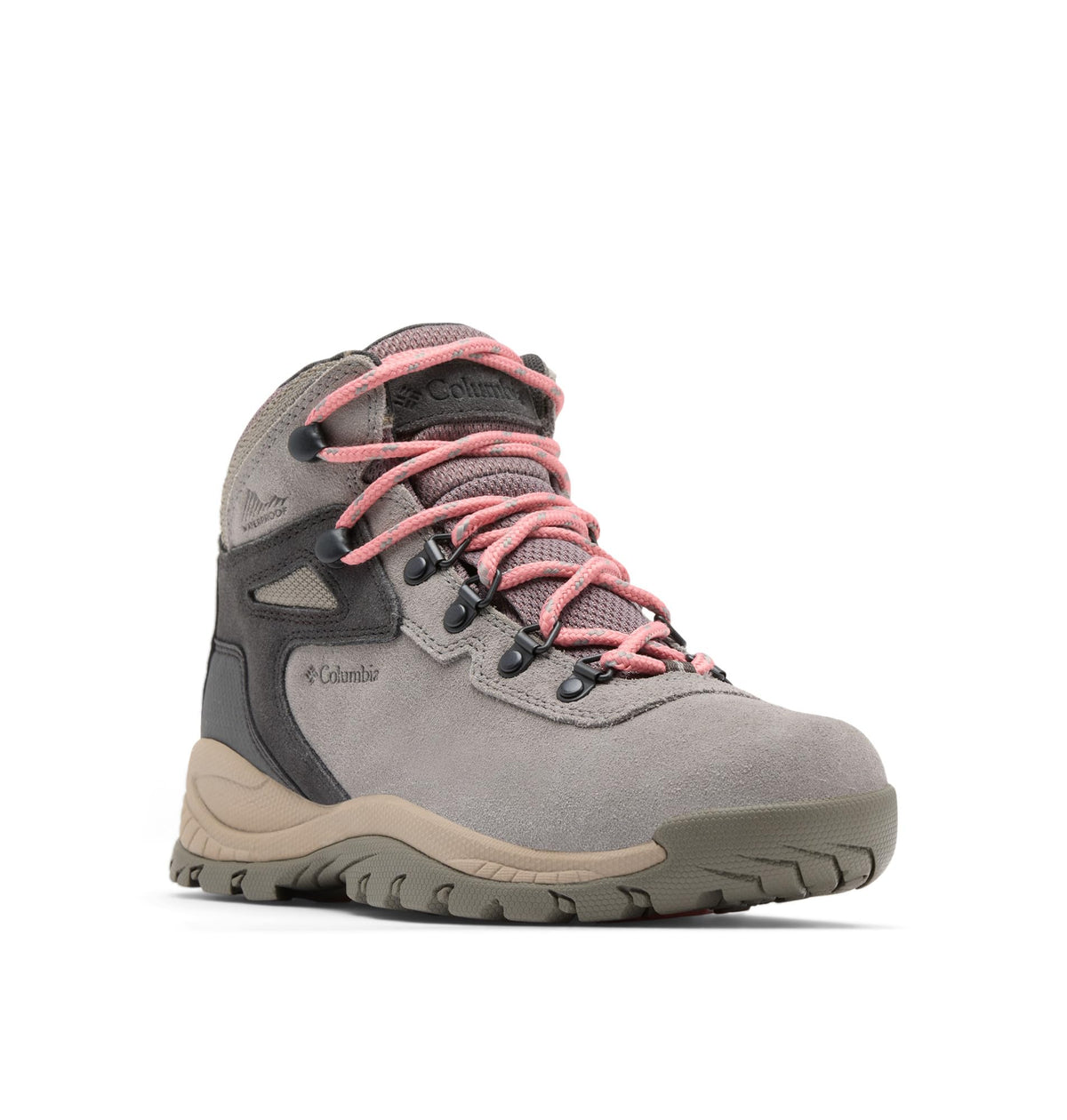 Columbia Womens Newton Ridge Plus Waterproof Amped, Stratus/Canyon Rose, 9.5