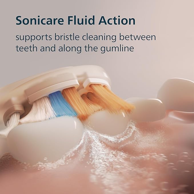 Philips Sonicare DiamondClean 9900 Prestige Electric Toothbrush - with SenseIQ Technology and Advanced AI App, 5 Brushing Modes, 3 Intensity Levels, Charging Travel Case, Champagne, HX9990/11