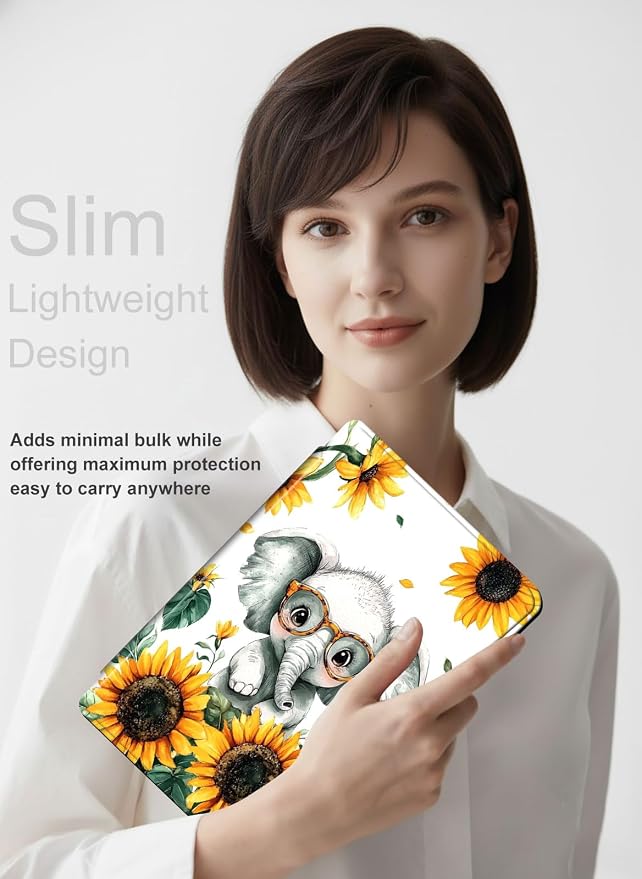 for iPad 11th Generation (A16 2025) 11 / iPad 10th Gen 10.9 2022 Case 360° Rotating PU Leather Stand Cover with Auto Sleep/Wake Shockproof TPU Backl Raccoon Perched
