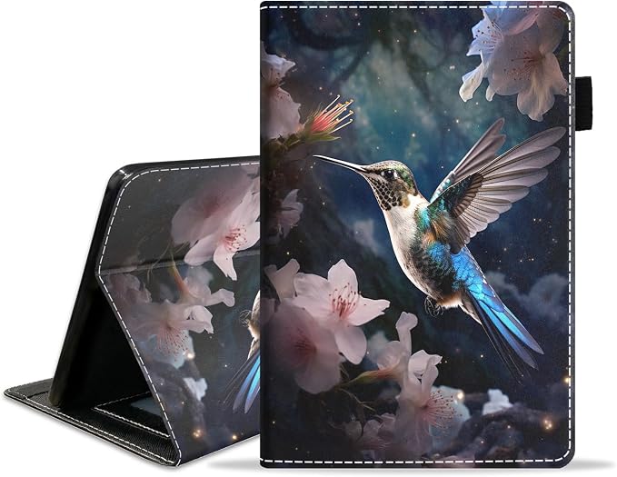 Case for Amazon Kindle Fire HD 10 Tablet (10.1 inch 9th/7th Generation 2019/2017 Release) Slim PU Leather Stand Folio Cover with Auto Wake Sleep Abstract Paint Butterfly