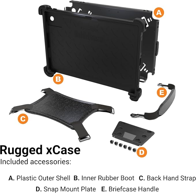 Ultra Rugged Standard Case for Microsoft Surface Pro 9 – Also Work with Surface Pro 10 – Heavy Duty Tablet Case – Briefcase Handle Hand Strap Keyboard Compatible Fully Protective Case