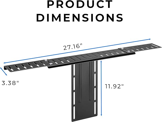 HumanCentric DSLR Monitor Mount Extra Large, Desk Camera Mounting, Light Webcam, Microphone Shelf for Monitor VESA Arm, Replace Clamp Tripods, 100x100mm Patterns, Aluminum, Hardware Included
