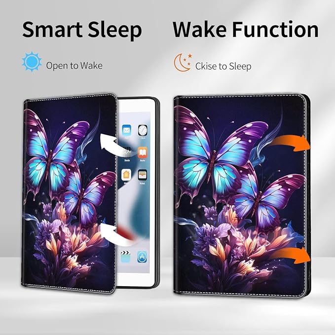 Case for iPad 10.2/10.5，iPad 9th/8th/7th Gen，for iPad 10.2 inch 2021/2020/2019/iPad Air 3rd Gen/Pro 10.5 - Slim Fit Standing Cover with Auto Sleep/Wake，Enchanted Forest 2