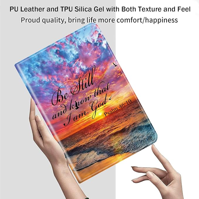 Case for Samsung Galaxy Tab S8 Plus 2022/S7 FE 2021/S7 Plus 2020 12.4 inch Ultra-Thin Multi-Angle Bracket Full Body Case with Wake/Sleep Function - Bible Phil 4-13 Floral