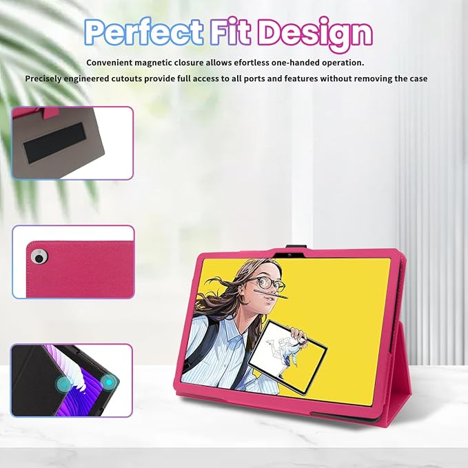 Case for Wacom MovinkPad 11 11-Inch TabletShockproof PU Leather Cover with Hand Strap Two-Fold StandCompatible with MovinkPad 11 11 Android Tablet (Black)