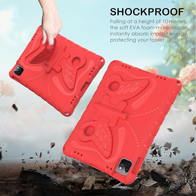 Case for iPad 11th Gen (A16) 11 inch 2025 &amp 10th Generation 10.9 2022 &amp Air 11 2025/2024 &amp Air 6/5th/4th Gen &amp Pro 11 Butterfly Shockproof Cover -Black